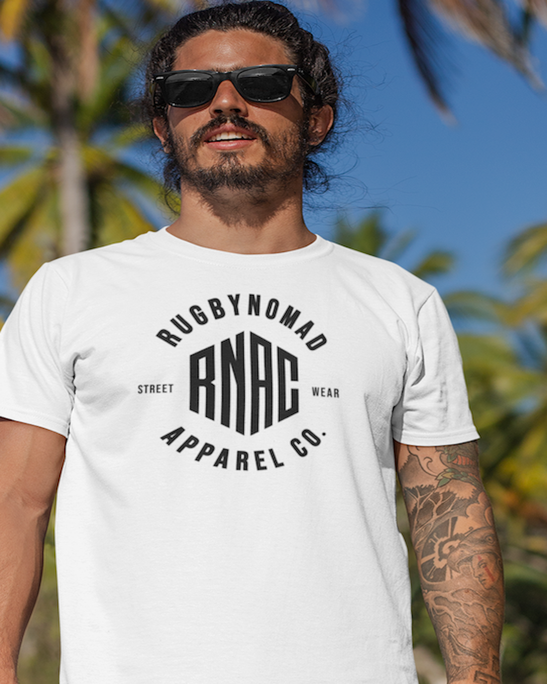 NEW logo RNAC letters black; organic cotton heavyweight unisex streetwear t shirt