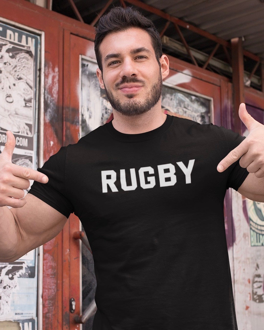 RUGBY; organic cotton heavyweight unisex streetwear t shirt